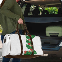 Hawaiian Taro Leaves-Hibiscus and Plumeria Travel Bag Polynesian Art-Kakau Tattoo White LT03 - Polynesian Pride
