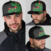 Hawaiian Taro Leaves-Hibiscus and Plumeria Mesh Trucker Cap Polynesian Art-Kakau Tattoo Black LT03 - Polynesian Pride