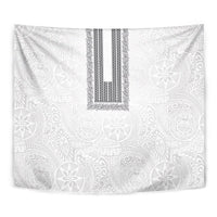 Philippines Polynesian Jasmine Pattern Tapestry With Barong Tagalog White Style