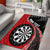 Personalised New Zealand Darts Area Rug Koru Tribal Tattoo and Silver Fern Maori Pattern Red Color