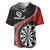 Personalised New Zealand Darts Baseball Jersey Koru Tribal Tattoo and Silver Fern Maori Pattern Red Color