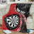 Personalised New Zealand Darts Blanket Koru Tribal Tattoo and Silver Fern Maori Pattern Red Color