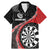 Personalised New Zealand Darts Family Matching Mermaid Dress and Hawaiian Shirt Koru Tribal Tattoo and Silver Fern Maori Pattern Red Color