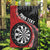 Personalised New Zealand Darts Garden Flag Koru Tribal Tattoo and Silver Fern Maori Pattern Red Color