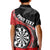 Personalised New Zealand Darts Kid Polo Shirt Koru Tribal Tattoo and Silver Fern Maori Pattern Red Color