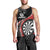 Personalised New Zealand Darts Men Tank Top Koru Tribal Tattoo and Silver Fern Maori Pattern Red Color