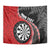 Personalised New Zealand Darts Tapestry Koru Tribal Tattoo and Silver Fern Maori Pattern Red Color