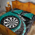 Personalised New Zealand Darts Quilt Bed Set Koru Tribal Tattoo and Silver Fern Maori Pattern Teal Color