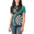 Personalised New Zealand Darts Women Polo Shirt Koru Tribal Tattoo and Silver Fern Maori Pattern Teal Color