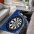 Personalised New Zealand Darts Area Rug Koru Tribal Tattoo and Silver Fern Maori Pattern Blue Color