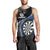 Personalised New Zealand Darts Men Tank Top Koru Tribal Tattoo and Silver Fern Maori Pattern Blue Color