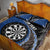 Personalised New Zealand Darts Quilt Bed Set Koru Tribal Tattoo and Silver Fern Maori Pattern Blue Color