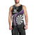 Personalised New Zealand Darts Men Tank Top Koru Tribal Tattoo and Silver Fern Maori Pattern Purple Color