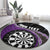 Personalised New Zealand Darts Round Carpet Koru Tribal Tattoo and Silver Fern Maori Pattern Purple Color