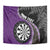 Personalised New Zealand Darts Tapestry Koru Tribal Tattoo and Silver Fern Maori Pattern Purple Color