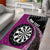 Personalised New Zealand Darts Area Rug Koru Tribal Tattoo and Silver Fern Maori Pattern Pink Color