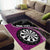 Personalised New Zealand Darts Area Rug Koru Tribal Tattoo and Silver Fern Maori Pattern Pink Color