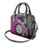 Personalised New Zealand Darts Shoulder Handbag Koru Tribal Tattoo and Silver Fern Maori Pattern Pink Color