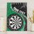 Personalised New Zealand Darts Canvas Wall Art Koru Tribal Tattoo and Silver Fern Maori Pattern Green Color