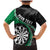 Personalised New Zealand Darts Family Matching Mermaid Dress and Hawaiian Shirt Koru Tribal Tattoo and Silver Fern Maori Pattern Green Color