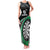 Personalised New Zealand Darts Family Matching Tank Maxi Dress and Hawaiian Shirt Koru Tribal Tattoo and Silver Fern Maori Pattern Green Color