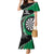 Personalised New Zealand Darts Mermaid Dress Koru Tribal Tattoo and Silver Fern Maori Pattern Green Color