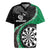 Personalised New Zealand Darts Rugby Jersey Koru Tribal Tattoo and Silver Fern Maori Pattern Green Color