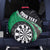 Personalised New Zealand Darts Spare Tire Cover Koru Tribal Tattoo and Silver Fern Maori Pattern Green Color