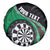 Personalised New Zealand Darts Spare Tire Cover Koru Tribal Tattoo and Silver Fern Maori Pattern Green Color