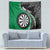 Personalised New Zealand Darts Tapestry Koru Tribal Tattoo and Silver Fern Maori Pattern Green Color