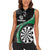 Personalised New Zealand Darts Women Sleeveless Polo Shirt Koru Tribal Tattoo and Silver Fern Maori Pattern Green Color