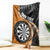 Personalised New Zealand Darts Blanket Koru Tribal Tattoo and Silver Fern Maori Pattern Orange Color