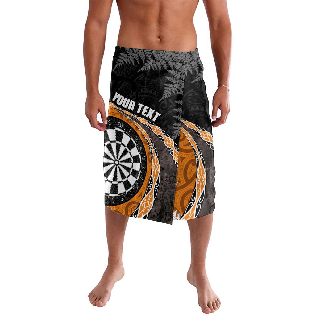 Personalised New Zealand Darts Lavalava Koru Tribal Tattoo and Silver Fern Maori Pattern Orange Color