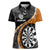 Personalised New Zealand Darts Women Polo Shirt Koru Tribal Tattoo and Silver Fern Maori Pattern Orange Color