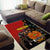 Personalised Papua New Guinea and Australia Together Area Rug Bird-of-paradise and Kangaroo with Aboriginal Pattern