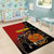 Personalised Papua New Guinea and Australia Together Area Rug Bird-of-paradise and Kangaroo with Aboriginal Pattern