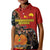 Personalised Papua New Guinea and Australia Together Kid Polo Shirt Bird-of-paradise and Kangaroo with Aboriginal Pattern