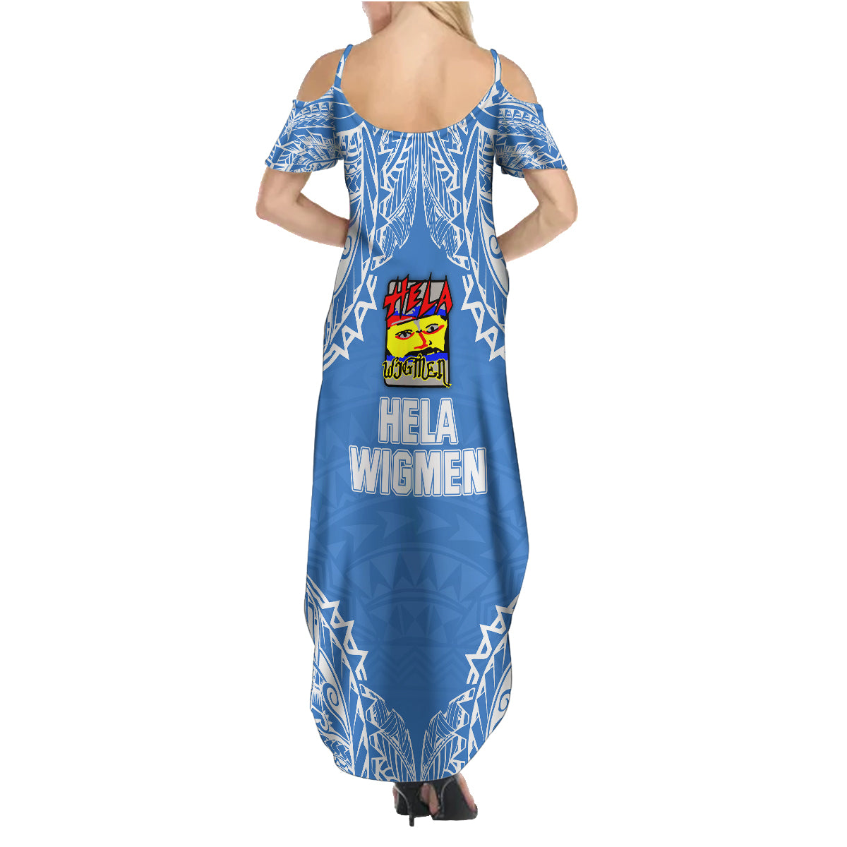 Hela Wigmen Rugby Family Matching Summer Maxi Dress and Hawaiian Shirt Papua New Guinea Polynesian Tattoo LT03 - Polynesian Pride