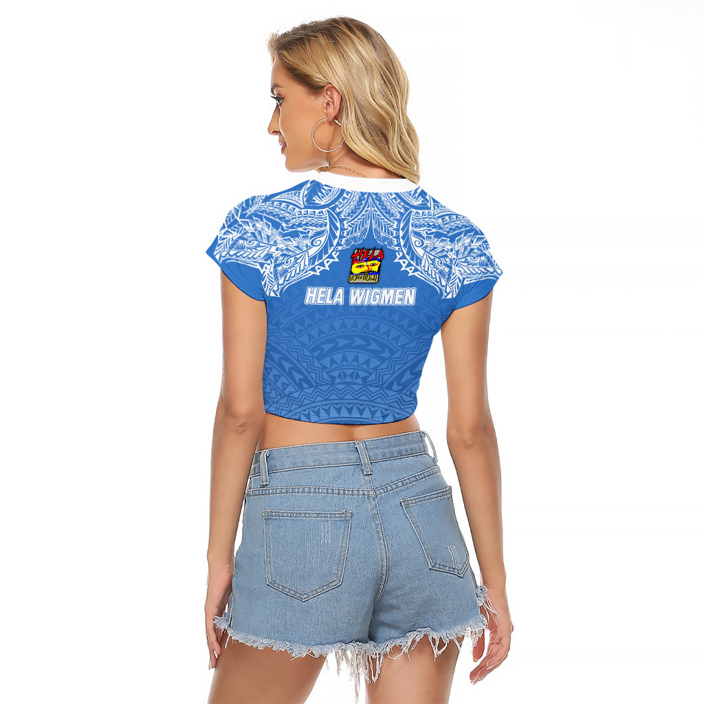 Hela Wigmen Rugby Raglan Cropped T Shirt Papua New Guinea Polynesian Tattoo LT03 - Polynesian Pride