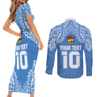 Custom Hela Wigmen Rugby Couples Matching Short Sleeve Bodycon Dress and Long Sleeve Button Shirts Papua New Guinea Polynesian Tattoo LT03 - Polynesian Pride