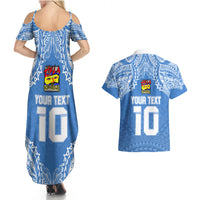 Custom Hela Wigmen Rugby Couples Matching Summer Maxi Dress and Hawaiian Shirt Papua New Guinea Polynesian Tattoo LT03 - Polynesian Pride