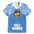 Custom Hela Wigmen Rugby Family Matching Long Sleeve Bodycon Dress and Hawaiian Shirt Papua New Guinea Polynesian Tattoo LT03 Dad's Shirt - Short Sleeve Blue - Polynesian Pride