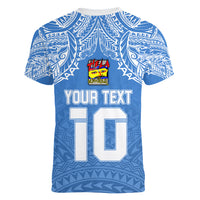 Custom Hela Wigmen Rugby Women V Neck T Shirt Papua New Guinea Polynesian Tattoo LT03 - Polynesian Pride