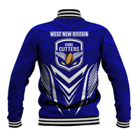 Kimbe Cutters Rugby Baseball Jacket Papua New Guinea Polynesian Tattoo Blue Version LT03 - Polynesian Pride