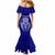 Kimbe Cutters Rugby Mermaid Dress Papua New Guinea Polynesian Tattoo Blue Version LT03 - Polynesian Pride