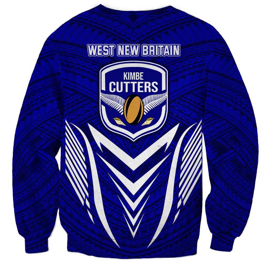 Kimbe Cutters Rugby Sweatshirt Papua New Guinea Polynesian Tattoo Blue Version LT03 - Polynesian Pride