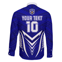 Custom Kimbe Cutters Rugby Family Matching Tank Maxi Dress and Hawaiian Shirt Papua New Guinea Polynesian Tattoo Blue Version LT03 - Polynesian Pride