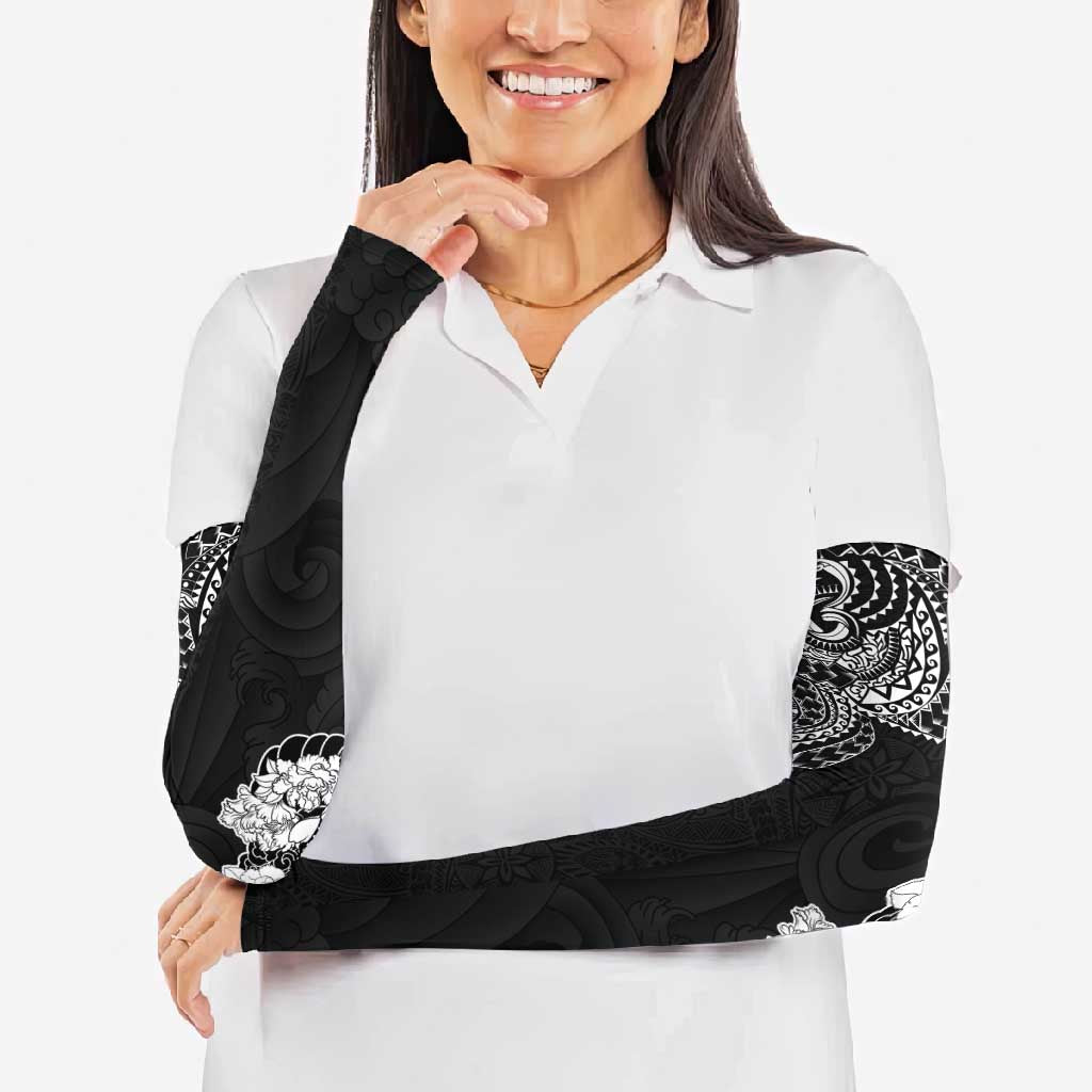 Japanese Irezumi and Hawaiian Polynesian Art Tattoo Arm Sleeves Black Color - Polynesian Pride