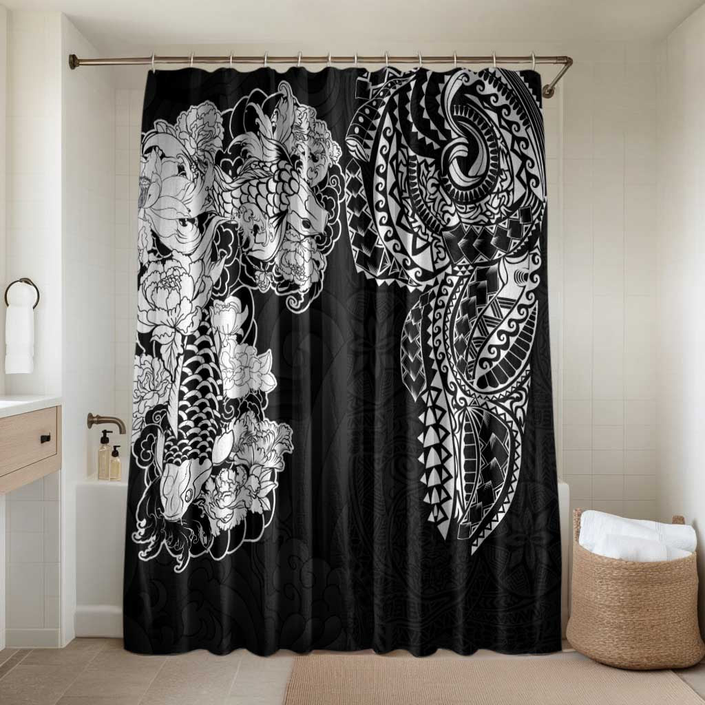 Japanese Irezumi and Hawaiian Polynesian Art Tattoo Bathroom Set Black Color - Polynesian Pride