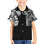 Japanese Irezumi and Hawaiian Polynesian Art Tattoo Family Matching Short Sleeve Bodycon Dress and Hawaiian Shirt Black Color - Polynesian Pride